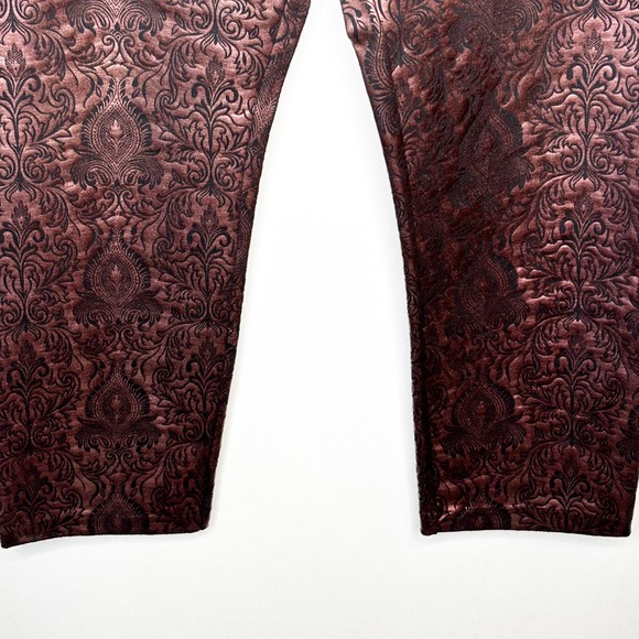 Soft Surroundings Rose Metallic Pants Size 2X Damask Jacquard Stretch Party - Picture 5 of 9